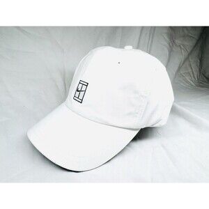NWT Vintage White Y2K 2001 Nike Tennis Hat Cap Challenge Court Swoosh Dri Fit